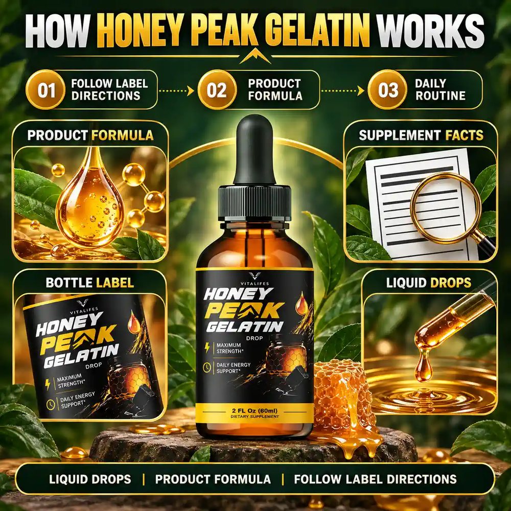Honey Peak Gelatin how-it-works listing panel