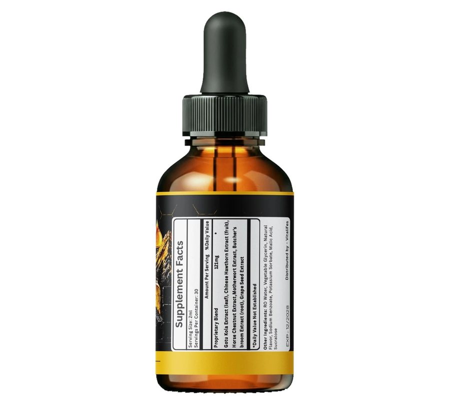 Honey Peak Gelatin Supplement Facts panel on the back of the bottle
